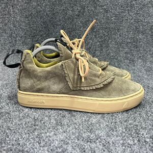 Satorisan Kiowa Sneakers Womens Size 8 Green Suede Leather Lace Low Casual Shoes